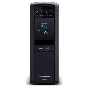 CyberPower CP1500PFCLCD Mini-Tower UPS, UL Rated, Energy Star certified, 12× NEMA 5-15R